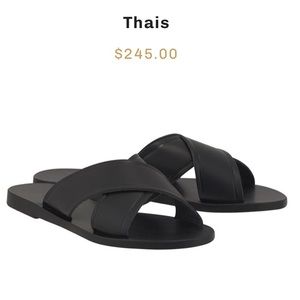 Black Ancient Greek Sandals